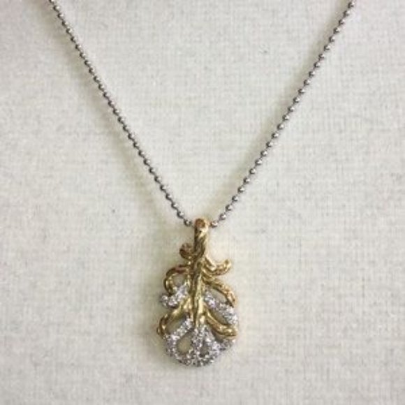 18K Yellow Gold John Hardy Feather 14K Necklace - Picture 6 of 6